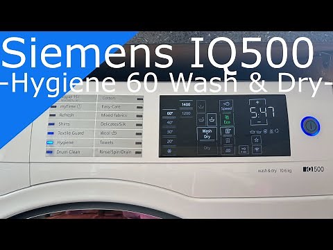 Hygiene Wash - Siemens IQ500 Washer&Dryer