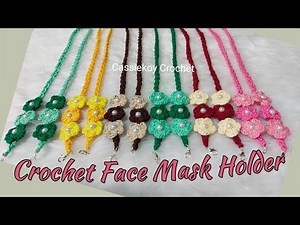 Easy Crochet Face Mask Holder | Lanyard | Cassiekoy Crochet