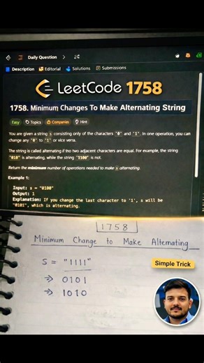 90% People Solve LeetCode 1758 Wrong ❌ | Simple Trick