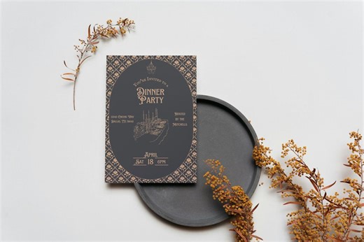 Elegant Dinner Party Invitation Template | Editable Digital Invite | Modern Minimalist Dinner Party | Instant Download | Digital Invite - Etsy