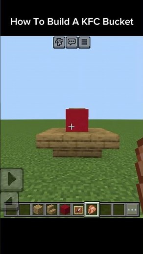 How To Build A KFC Bucket 🍗 🐓 #minecraft #shorts #kfc (Channel Credit In Description)