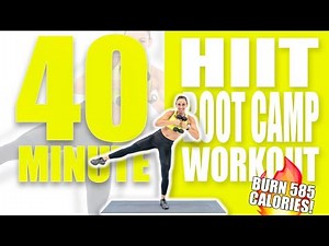 40 Minute HIIT Boot Camp Workout 🔥Burn 585 Calories! 🔥Sydney Cummings