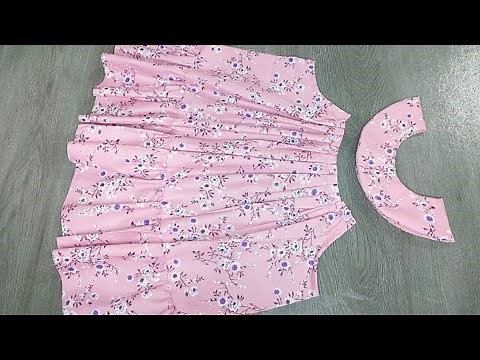 Very easy dress cutting and sewing//for 2-3 years//no pattern//sewing is easy