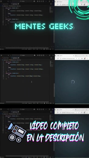 mentesgeeks on Instagram: "¿Quieres un spinner animado 3D para tu web? 😍 Aquí tienes un loader hecho solo con CSS + HTML — sin JavaScript — usando transformaciones 3D y animaciones super fluidas. Perfecto para mejorar tus interfaces ✨ 🎥 Vídeo completo: https://youtu.be/u_xzr236esQ 🔗 Código HTML: https://wuolah.com/apuntes/lenguajes-de-marcas-y-sistemas-de-gestion-de-informacion/html-css-java-script-spinner-html-pdf-12171789?utm_source=wuolah&utm_medium=referral&utm_campaign=file-sharefile&ref