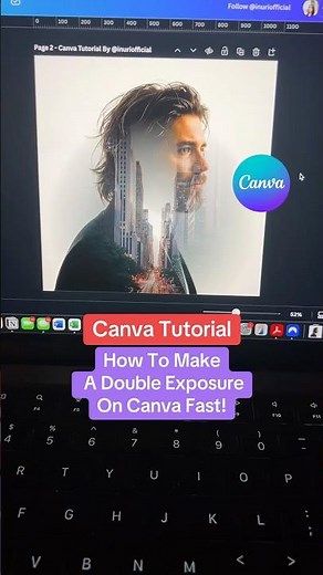 Canva Tutorial - How To Make A Double Exposure Effect On Canva Fast!