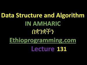 #131 Graph pseudocode of depth-first-search algorithm Part 1 in Amharic | በአማርኛ
