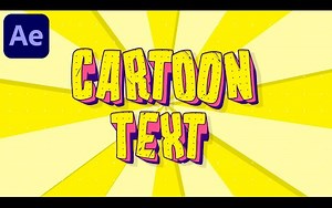 【AE教程|油管搬运|排版文本动画】卡通文字动画效果