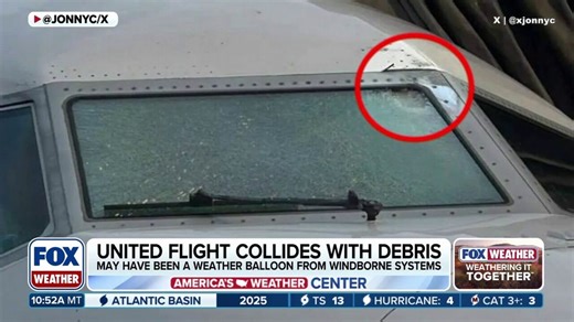 Possible weather balloon strikes a plane mid-flight | Latest Weather Clips | FOX Weather