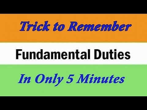 Remember Fundamental Duties in 5 minutes | Easy Trick