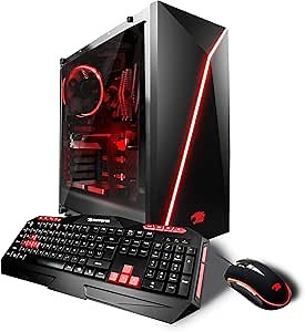 iBUYPOWER Gaming Computer Desktop PC AM001i Intel i5-7400 3.0Ghz, NVIDIA Geforce GTX 1060 3GB, 8GB DDR4 RAM, 1TB 7200RPM HDD, 120GB SSD, 802.11ac WiFi USB, Win 10 Home, VR Ready