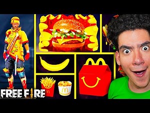 SOLO PUEDO USAR COSAS DE HAMBURGUESA EN FREE FIRE 🍔😱 Reto Un Solo Comida Free fire | TheDonato
