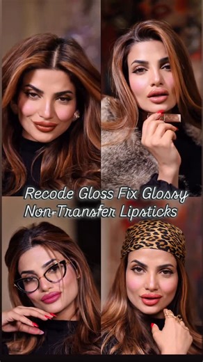 Guneet Virdi💄💋 on Instagram: "Mirror-like shine meets all-day perfection ✨ @loverecode Recode Gloss Fix Glossy Non-Transfer Lipsticks deliver intense colour, weightless comfort, and a flawless glossy finish that stays put. 8 shades. Endless shine. #LuxuryLips #RecodeStudios #HighShineGloss #GlossThatLasts #loverecode"