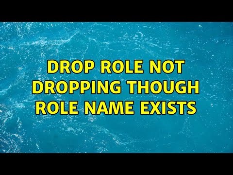 Drop Role Not Dropping Though Role Name Exists (2 Solutions!!)