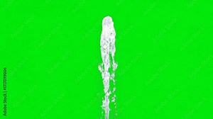 Dynamic Fountain Stream Animation on Green Screen Background for Visual Effects and Creative Compositing Projects