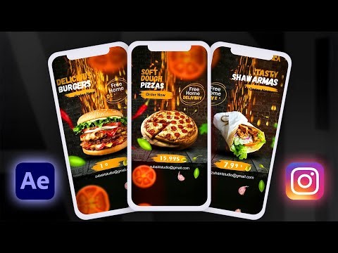 Animated Fast Food Promo for Instagram Reels & Shorts in Adobe After Effects | Tutorial + Template