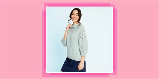 Make a lacy top with our free knitting pattern