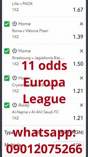 sportybet booking code today (Europa league)