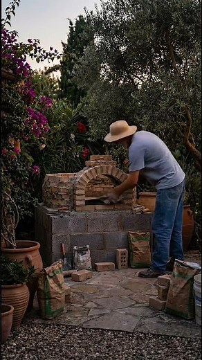 Building a Pizza Oven from Scratch! 🔥 #DIY #architecture