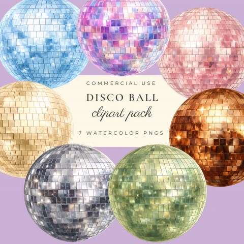 Disco Ball Clipart PNG Bundle, Retro Disco Ball Decorations, Party Invitation Clipart, Disco Dance Theme, 7 PNG, Commercial Use - Etsy