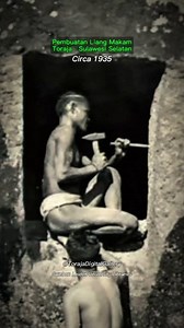Pembuatan Liang Makam di Toraja - Sulawesi Selatan. Dokumentasi sekitar Tahun 1935. #toraja #tanatoraja #sulawesiselatan #budayaunik #tradisiunik | Toraja Digital Gallery