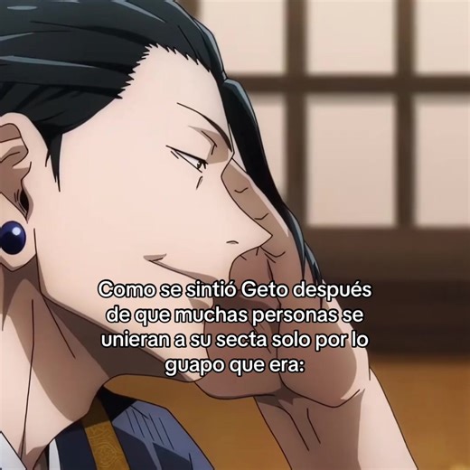 Sentimientos de Geto tras unirse a su secta