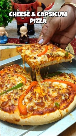 Cheesiest Homemade Pizza Ever 😍 | Quick & Easy Pizza Recipe | Ruby’s Kitchen 🍕✨