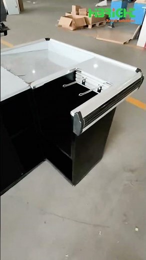Commercial Checkout Counter with Conveyor Belt.