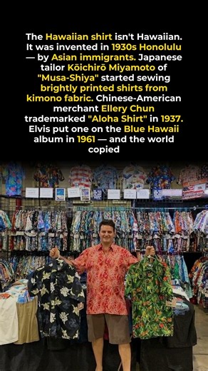 Asian Immigrants Invented the Hawaiian Shirt in 1930 #facts #surprising