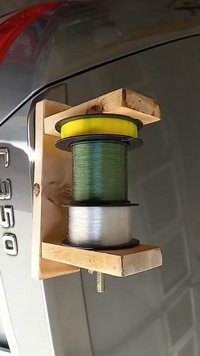 DIY Homemade fishing line spooler. 🎣 #RIPPING #CLIPPING #CRAPPIES #DIY #HOMEMADE