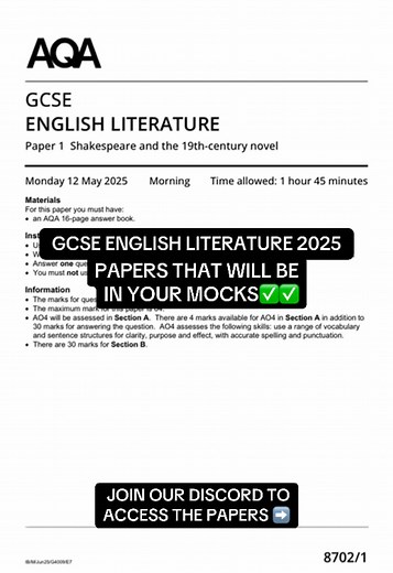 AQA GCSE English Literature 2025 Guide