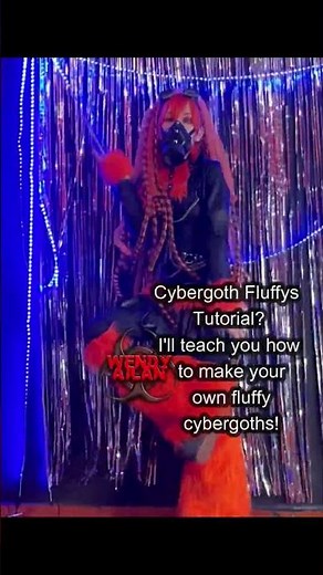 Cybergoth Fluffys tutorial ☢️🧡 #cybergoth #cybergothic #tutorial #diy #industrialdance #gothclub