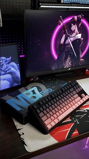 XINMENG M87 Pro V2 Mechanical Keyboard ⌨️ Pink Gradient 💖