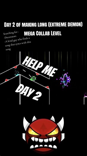 Day 2 of making a mega Collab with viewers,you can join #gd #geometrydash #collab@pathetic240px