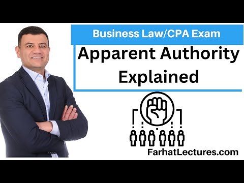 Agency law Apparent Authority. CPA Exam REG. Business Law