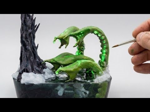 How I Made a Sea Monster Resin Ocean Diorama | Epoxy Resin Art