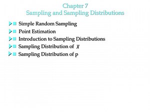 Chapter 7 Sampling and Sampling Distributions - SlideServe