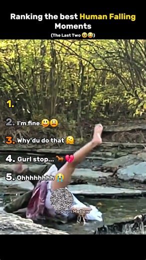 Ranking The Best Human Falling Moments 😂🤣 | Top 5 | #shorts