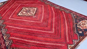 5'10x9'7 Ft Vintage Red Area Rug, Antique Caucasian Old Style Hand Knotted Veg Dyes Wool Area Rug, Oriental Afghan Geometric Vintage Carpet - Etsy
