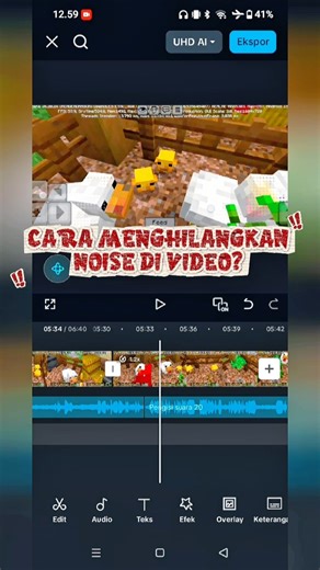 Cara Menghilangkan Noise di Video‼️✨ #minecraft #tutorial #fypシ #shorts