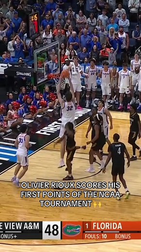 Olivier Rioux Scores First NCAA Tournament Points! 🔥
