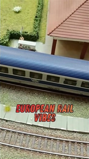 Mixed DB & CFR Passenger Train Passing 🚆 H0 Scale Exhibition Scene