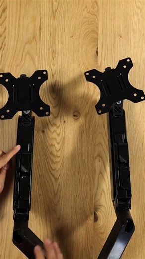 No Desk Space? Mount Your Monitors on the Wall #WallMount #DualScreen #DeskOrganization