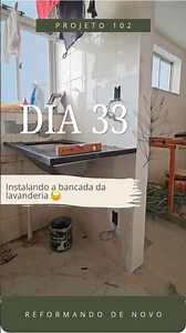 PROJETO 102 | Dia 33 🛠️ Dia de intalar os suportes e bancada da lavanderia