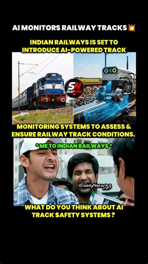 Indian Railways adopts AI technology💥#indianrailways #irctc #track #train #aipowered #monitoring