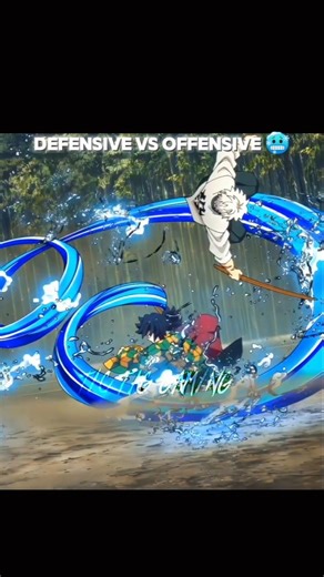 defensive vs offensive who win??? 💧 #short #demonslayer