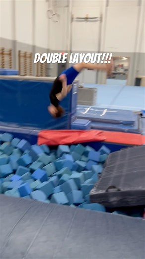 Double Layout!! #shorts #mensgymnastics #doublelayout #flip #backflip