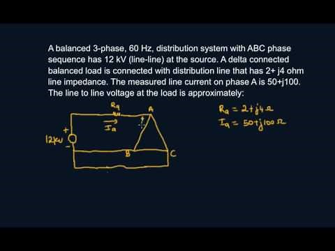 Calculate Line to Line Voltage Given Circuit