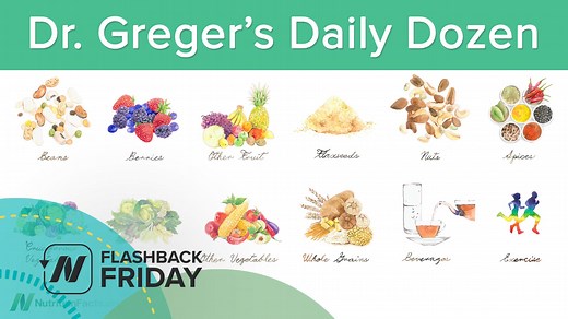 In my book How Not to Die, I center my recommendations around a Daily Dozen checklist of all the things I try to fit into my daily routine. The video sources, transcript, and doctor's notes are available here: https://bit.ly/3037kUI | NutritionFacts.org