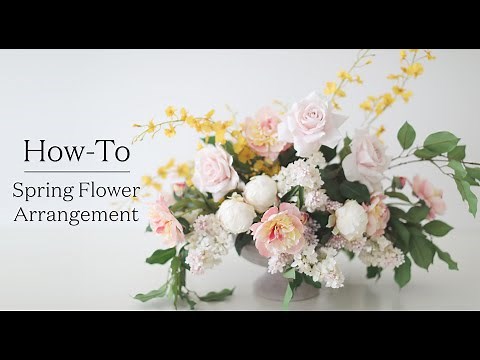 Spring Flower Arrangement with Artificial Flowers