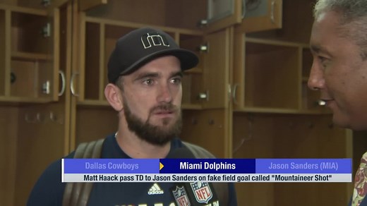 Dolphins kicker Jason Sanders explains the origin of 'Mountaineer Shot' play he caught for a TD
